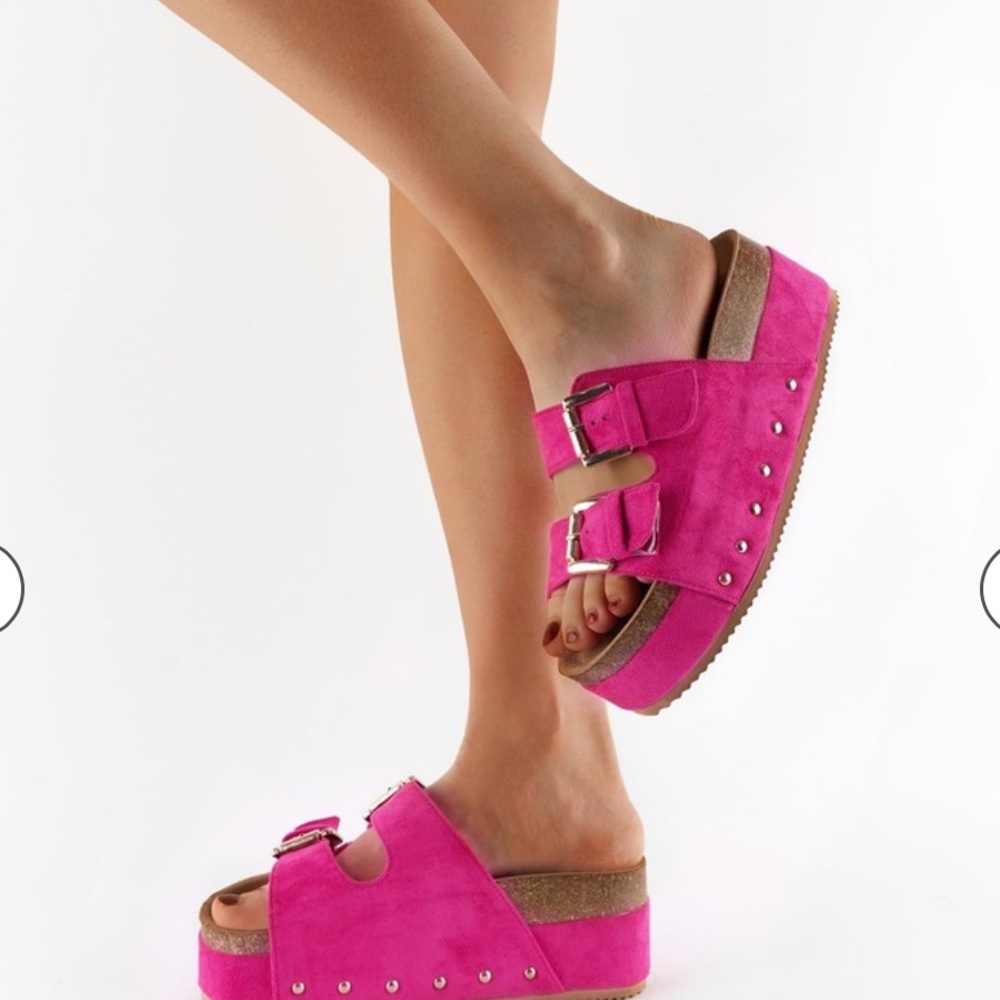 Corky’s Wannabe Pink fuchsia -Platform Sandals